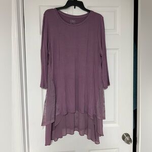 LOGO by Lori Goldstein Mauve Tunic Top
